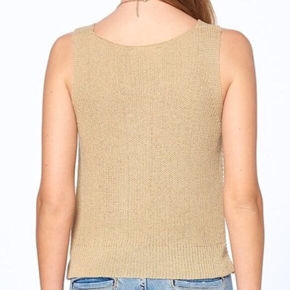 Built By Dreamers Sleeveless Knit Top Large - Picture 3 of 3